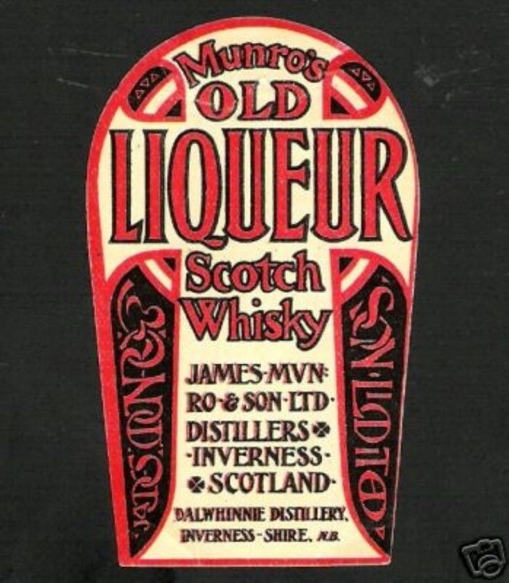 Munro's Scotch Whisky label 