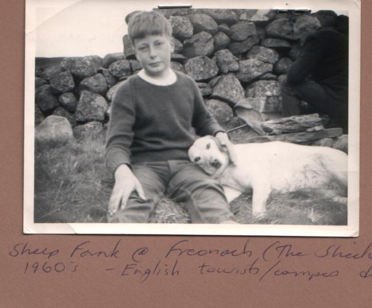 Douglas Abercrombie at Shieling with dog