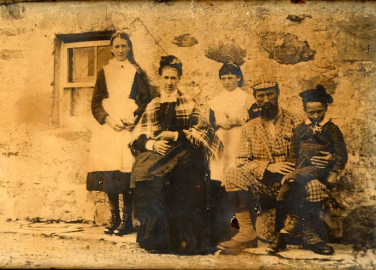 Elizabeth junior, Elizabeth senior, Jane Joseph and Donald McCook at Ben Alder Cottage