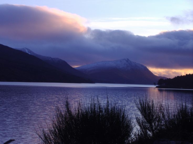 Loch Ericht at sunset